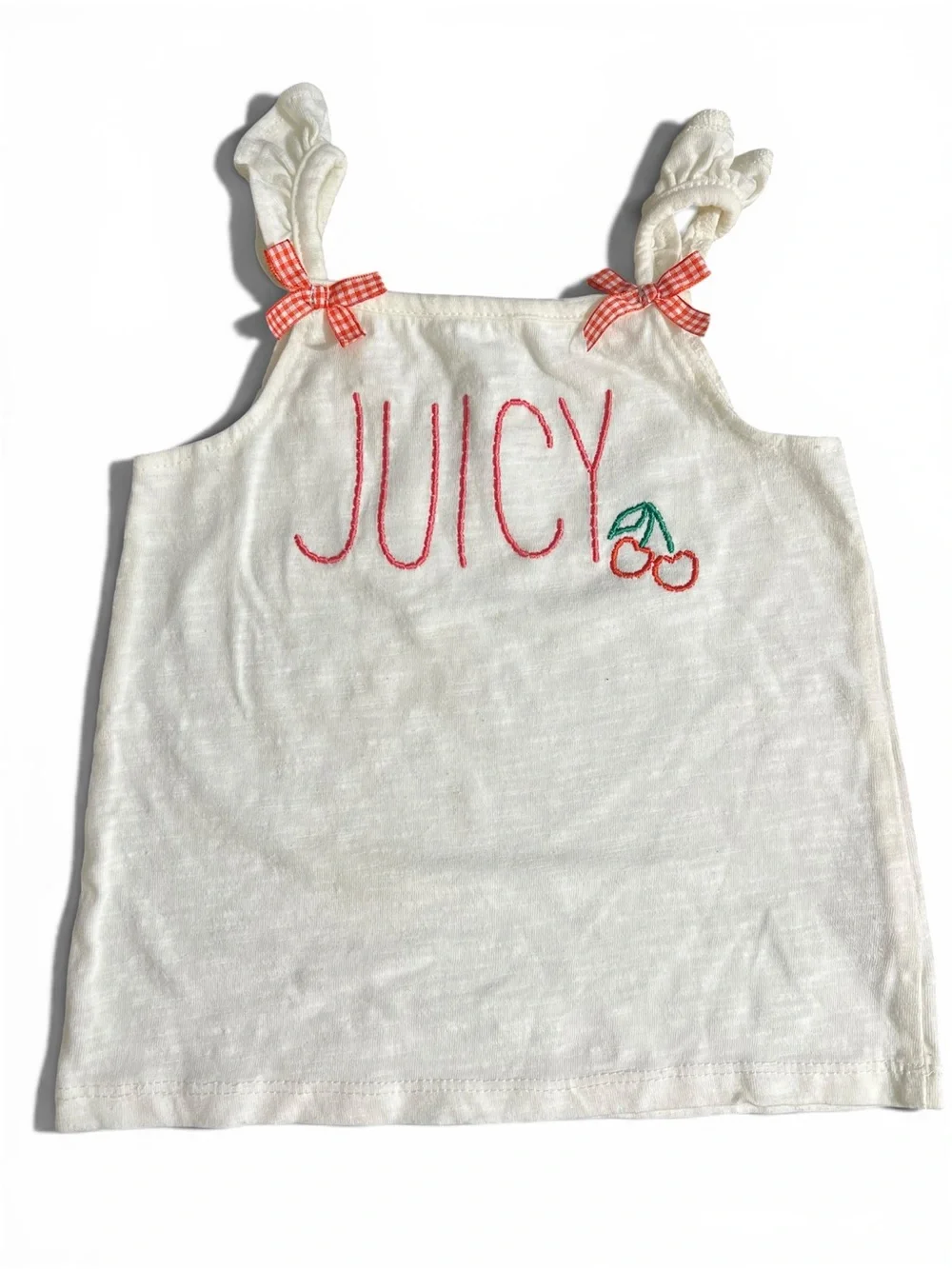 Juicy Couture Kids Set 4 Red Gingham Shorts & Tank Top Outfit
